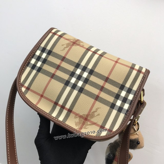 Burberry專門店新款中古vintage系列新款單肩斜挎馬鞍包 巴寶莉單肩斜挎女包 yxb1028
